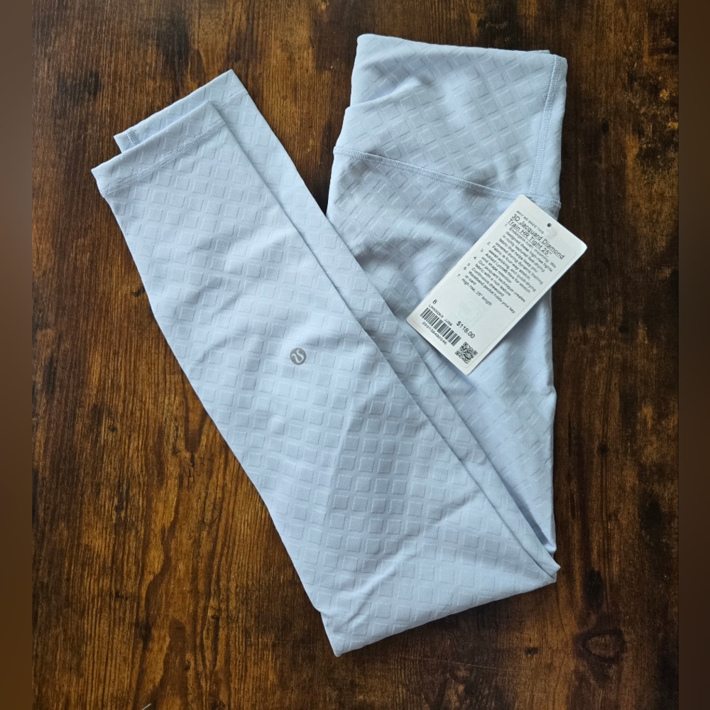 Lululemon 3D Jacauard Diamond Train HR Tight 25" Size 8 New